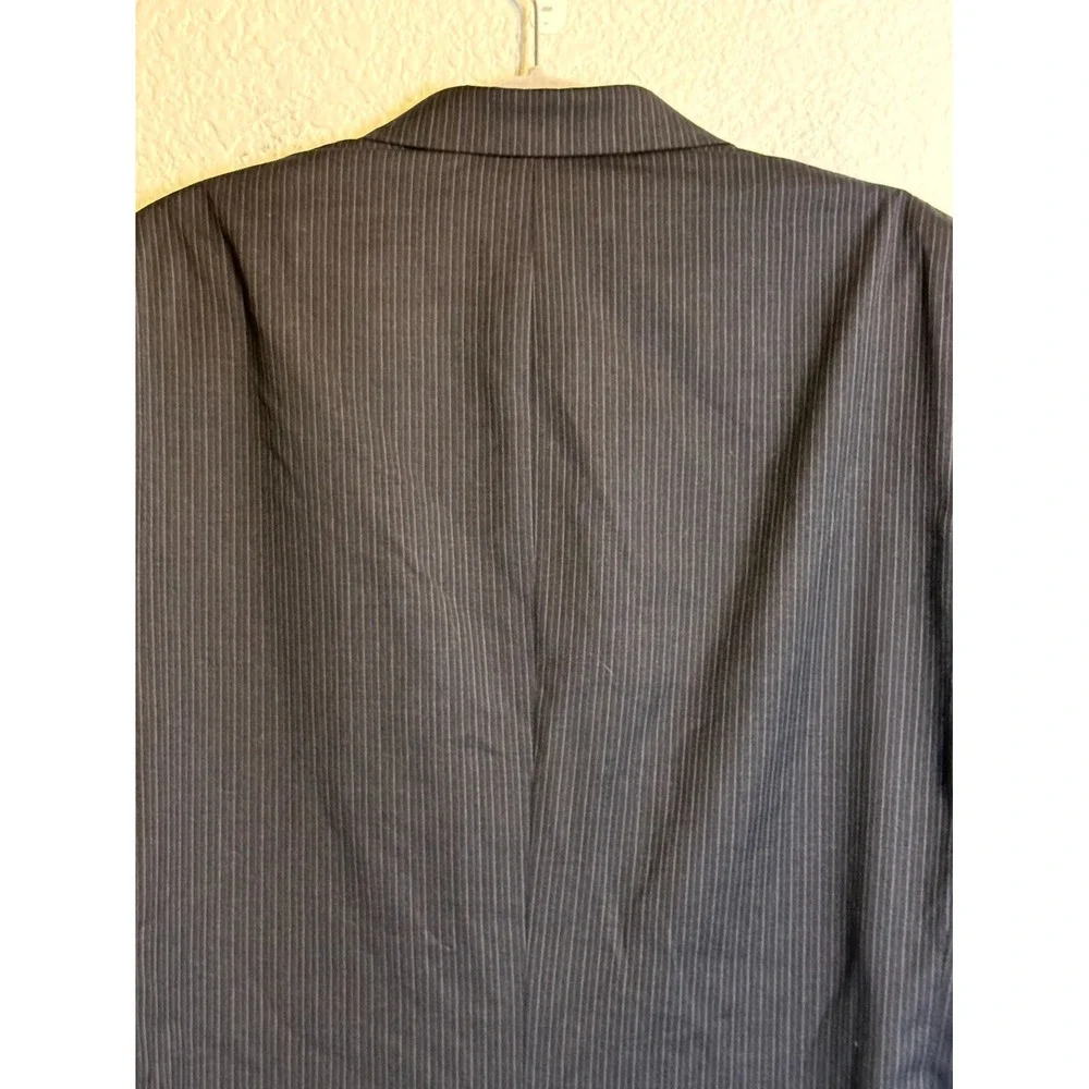 Lauren Ralph Lauren Jacket Men 46R Black Wool Striped Utility Press Low Moisture
